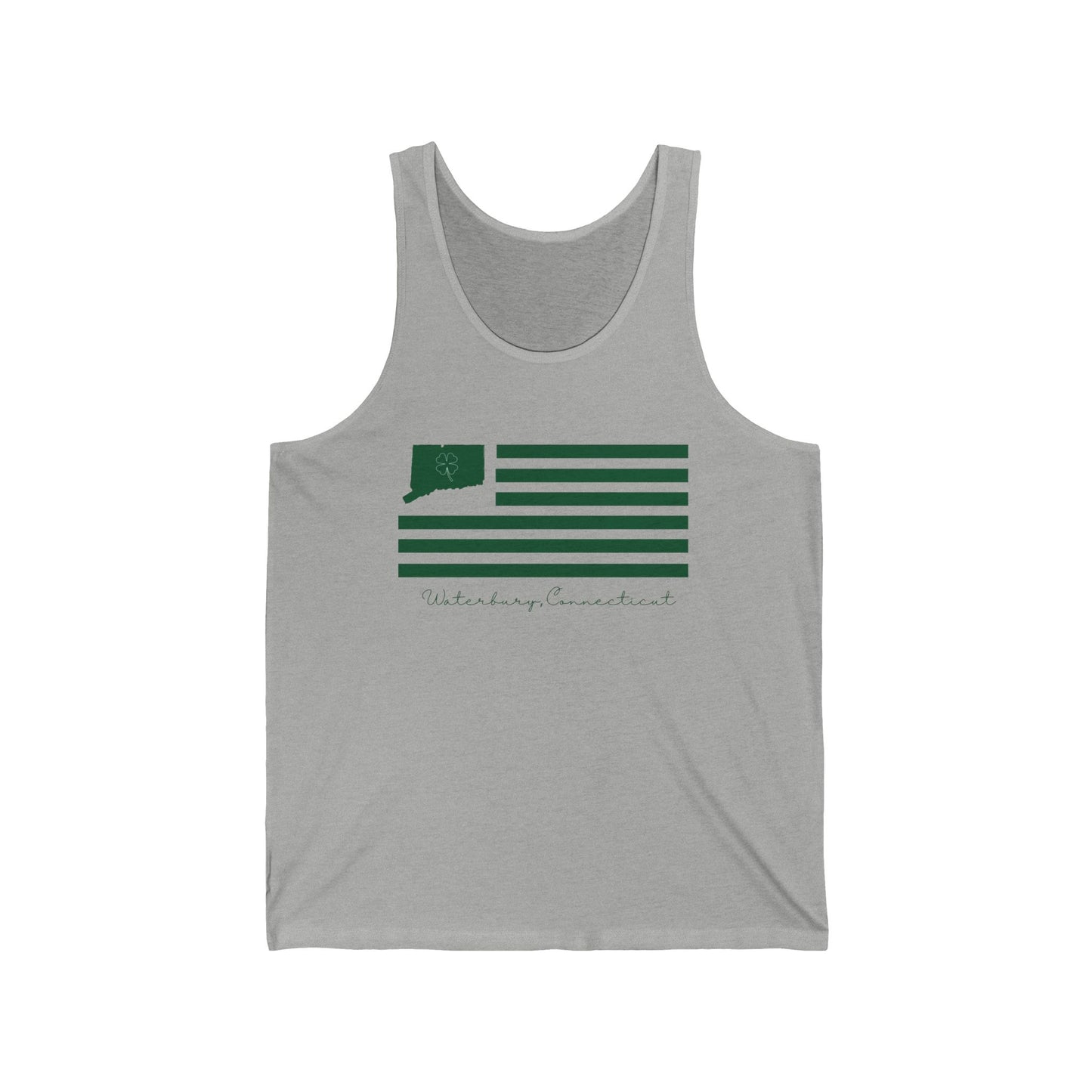 Waterbury Connecticut St Patrick’s Day Flag Unisex Jersey Tank Top