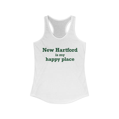 New Hartford is My Happy Place Women's Ideal Racerback Tank Top