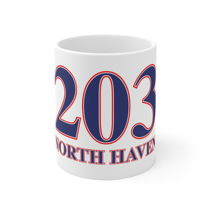 North Haven Red, White & Blue Flag Mug 11oz