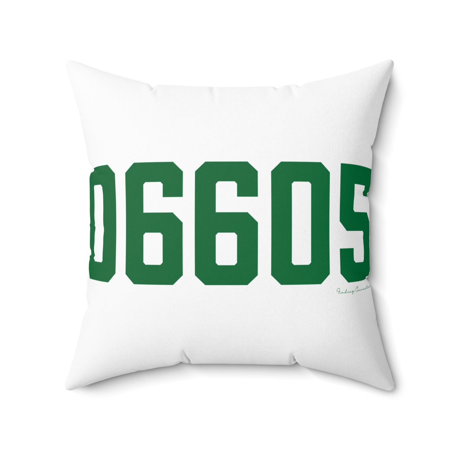 06605 Bridgeport Connecticut Zip Code Spun Polyester Square Pillow