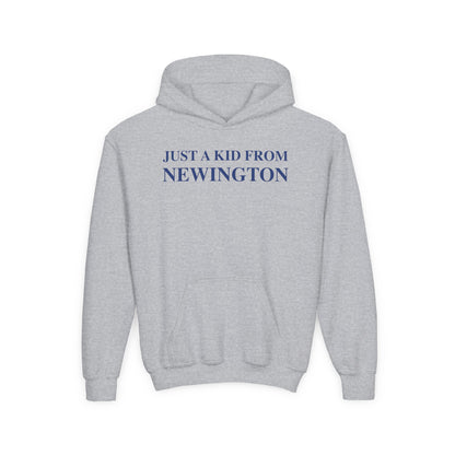 Just a kid from Newington Youth Heavy Blend Hooded Sweatshirt