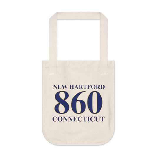 New Hartford 860 Connecticut Organic Canvas Tote Bag