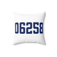 06258 Pomfret Connecticut Zip Code Spun Polyester Square Pillow