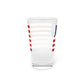 Voluntown Connecticut Flag Pint Glass, 16oz