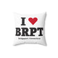 I Heart BRPT Spun Polyester Square Pillow