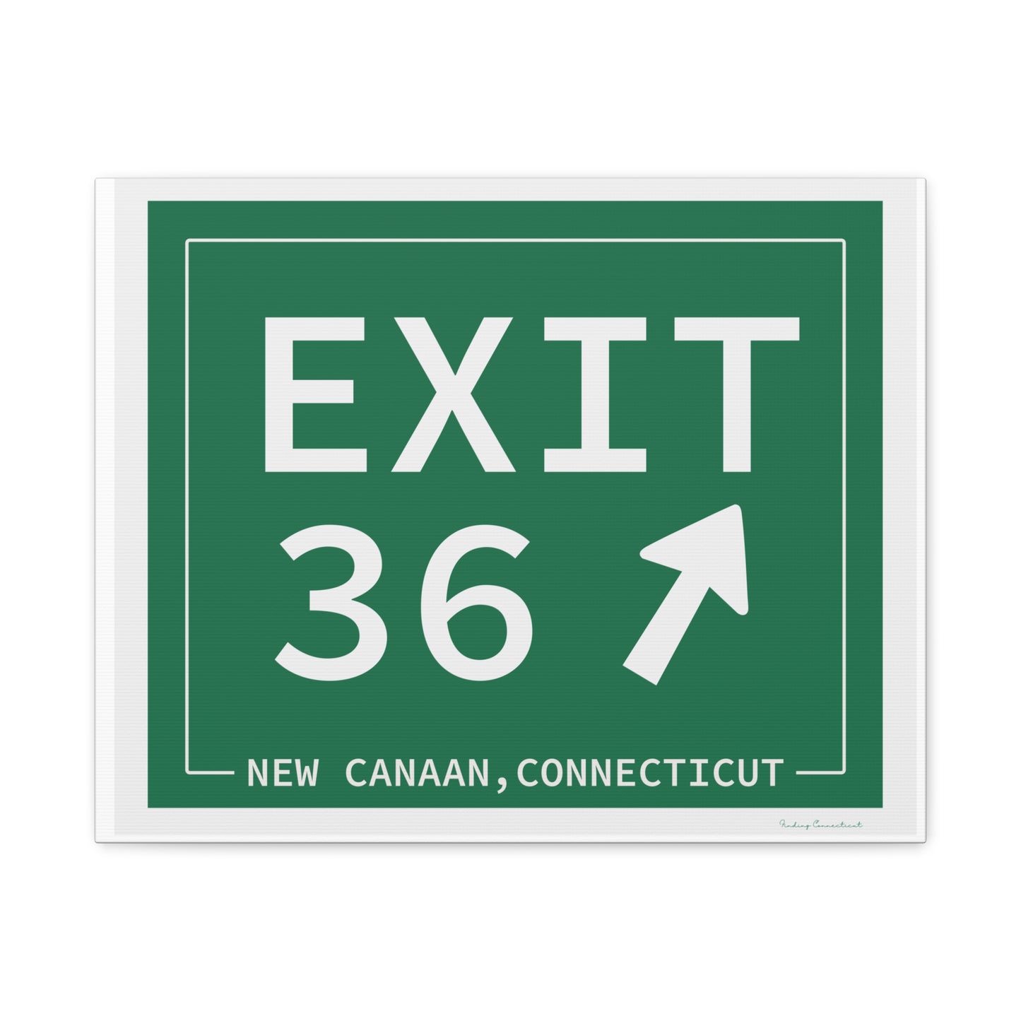 Vintage Exit 36 Merritt Parkway Sign Matte Canvas, Stretched, 1.25"