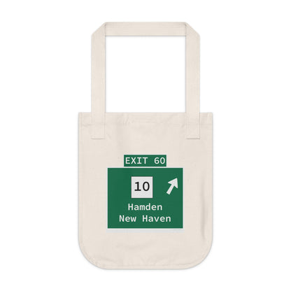 Vintage WCP Exit 60 Sign Organic Canvas Tote Bag