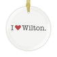 I Heart Wilton. Glass Ornaments