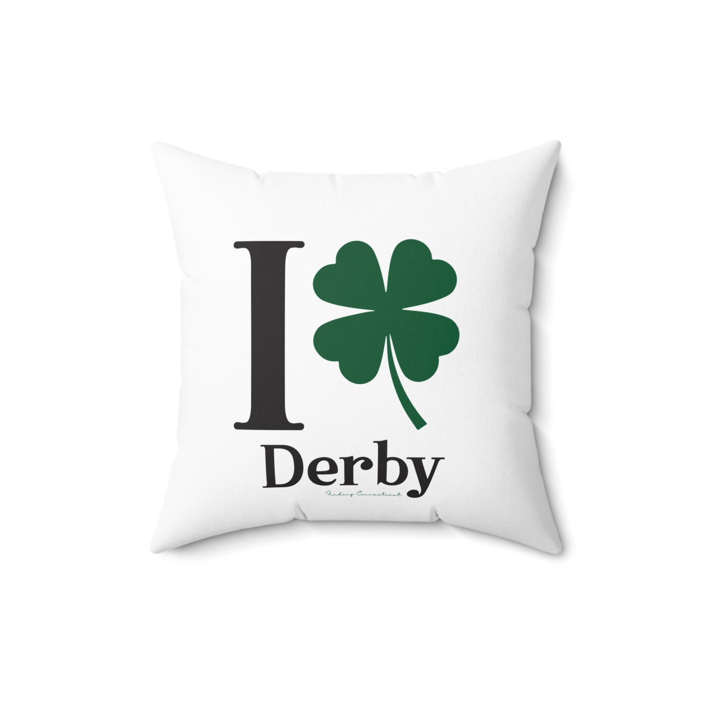 I Clover Derby Spun Polyester Square Pillow