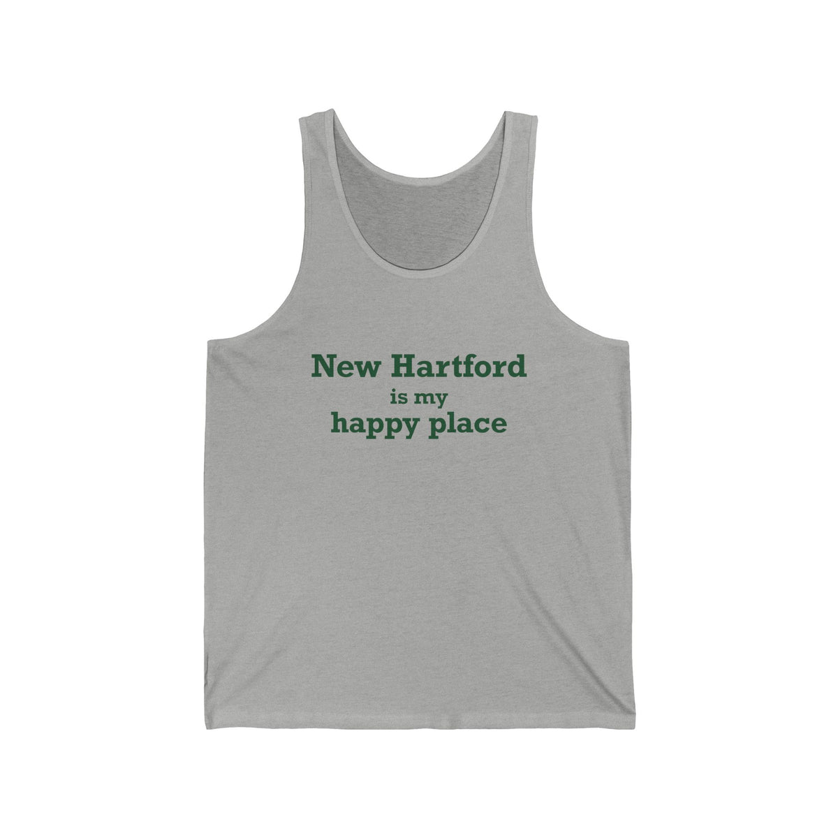 New Hartford is My Happy Place Unisex Jersey Tank Top