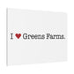 I Heart Greens Farms. Matte Canvas, Stretched, 1.25"