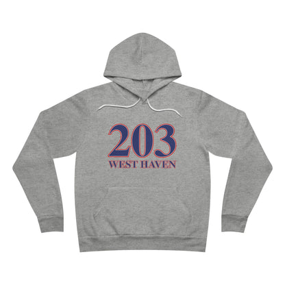 203 West Haven Red White & Blue Unisex Sponge Fleece Pullover Hoodie