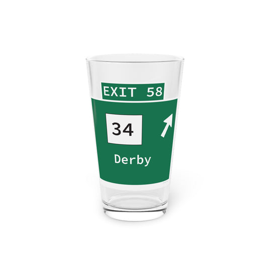Vintage WCP Exit 58 Sign Pint Glass, 16oz
