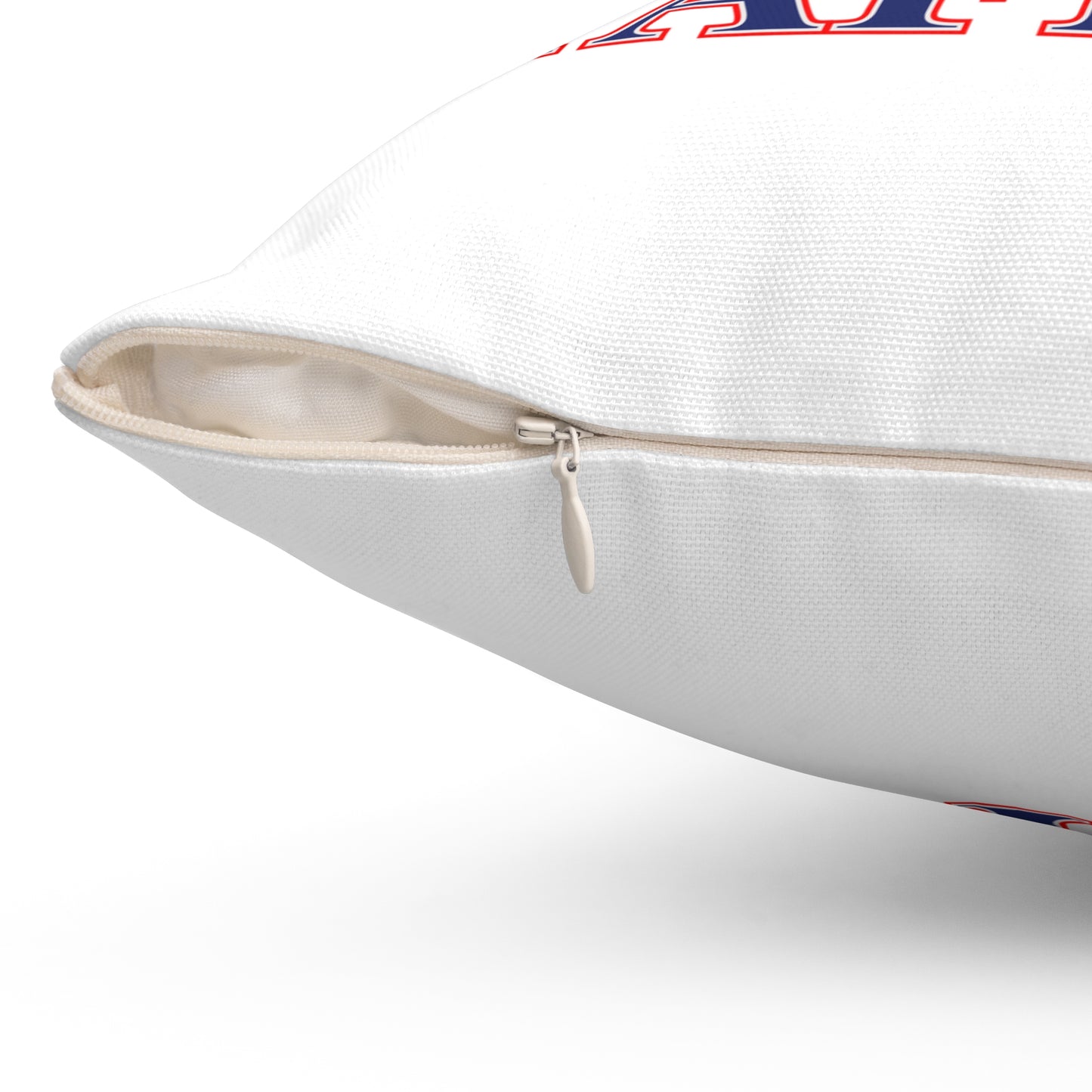 860 Stafford Red, White & Blue Spun Polyester Square Pillow