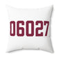06027 Hartland Connecticut Zip Code Polyester Square Pillow
