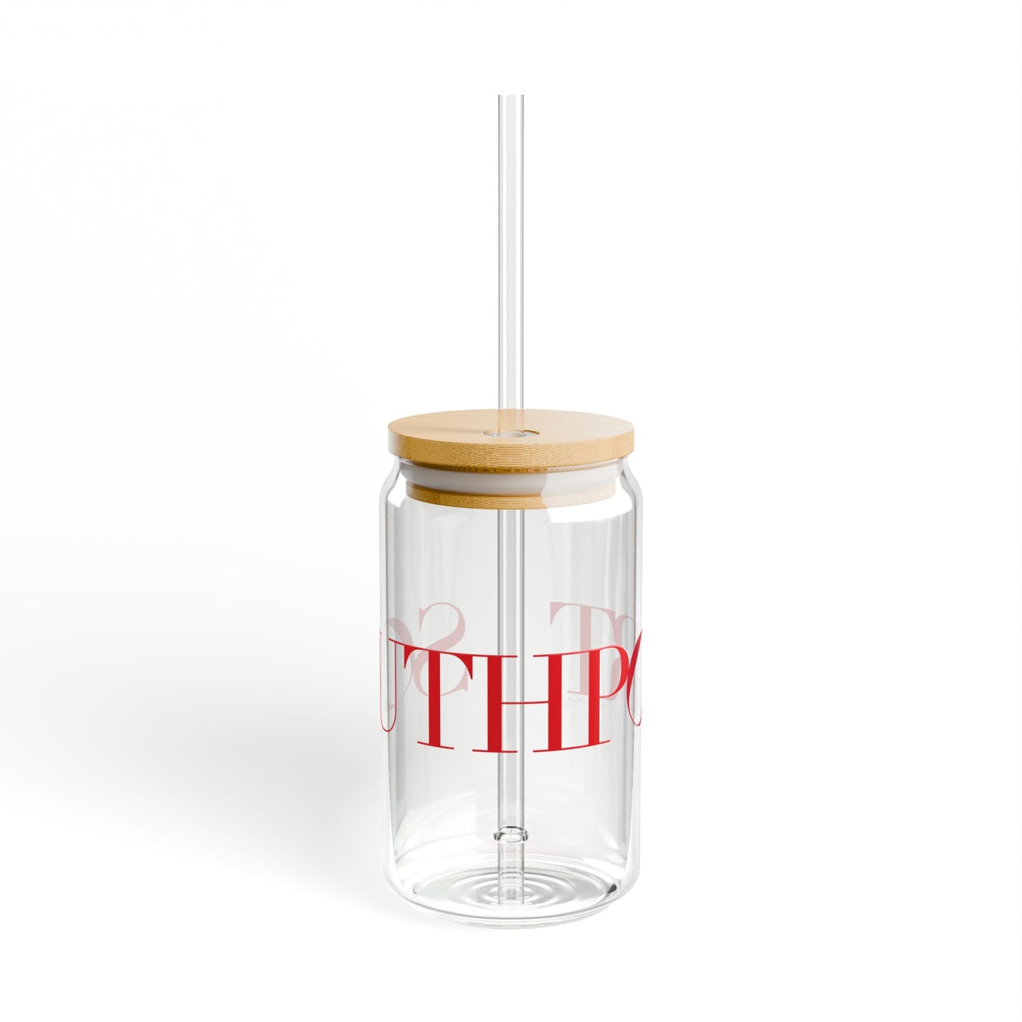 41 Tilt Southport Glass Can with Straw and Lid, 16oz