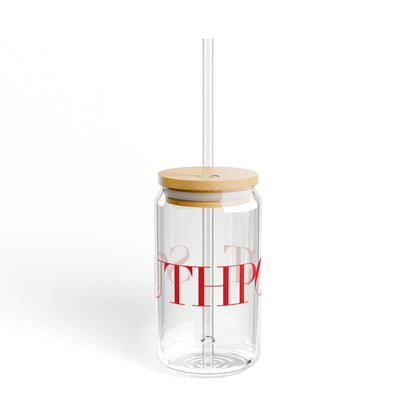 41 Tilt Southport Glass Can with Straw and Lid, 16oz