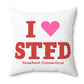 I Heart STFD Spun Polyester Square Pillow