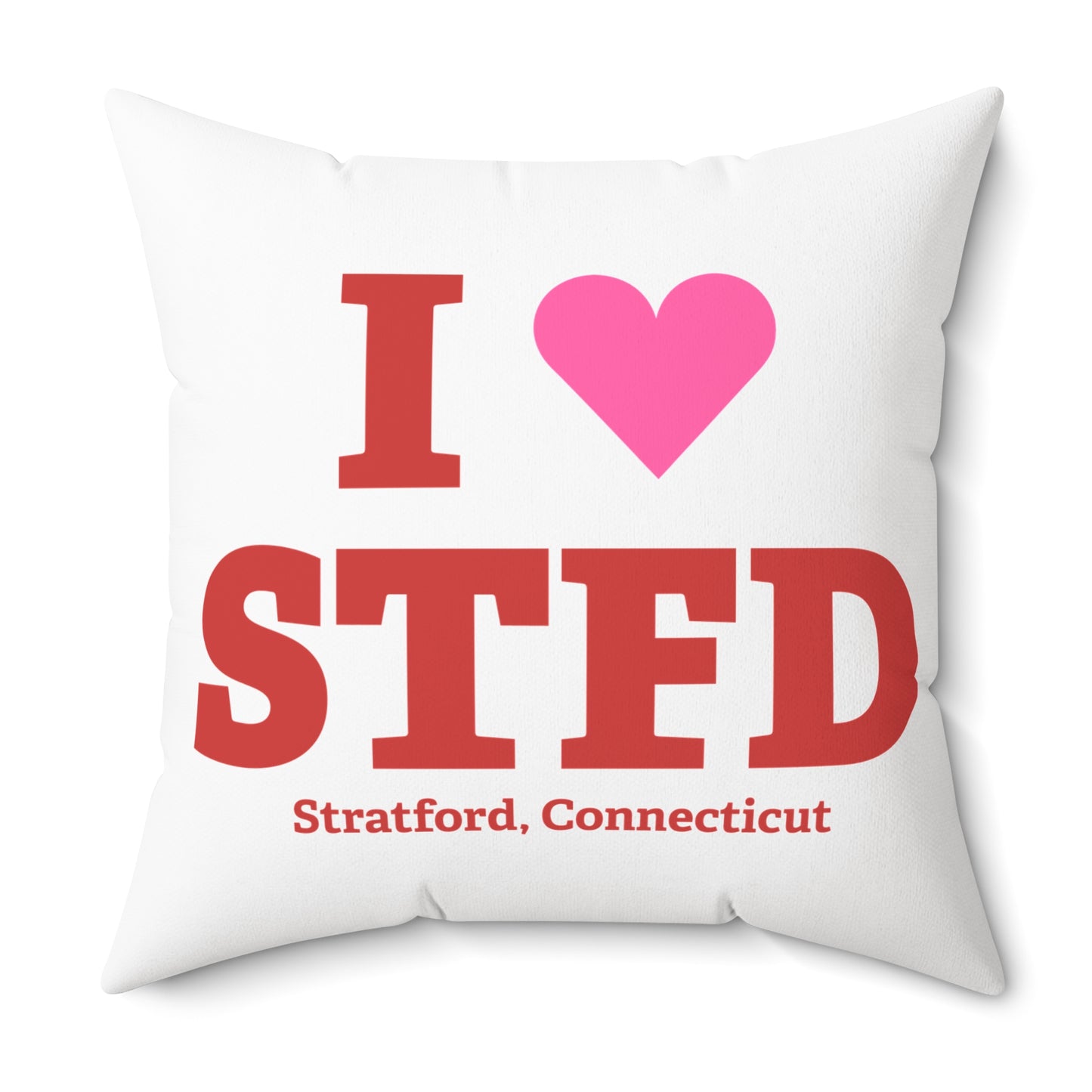I Heart STFD Spun Polyester Square Pillow