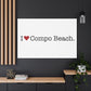 I Heart Compo Beach. Matte Canvas, Stretched, 1.25"