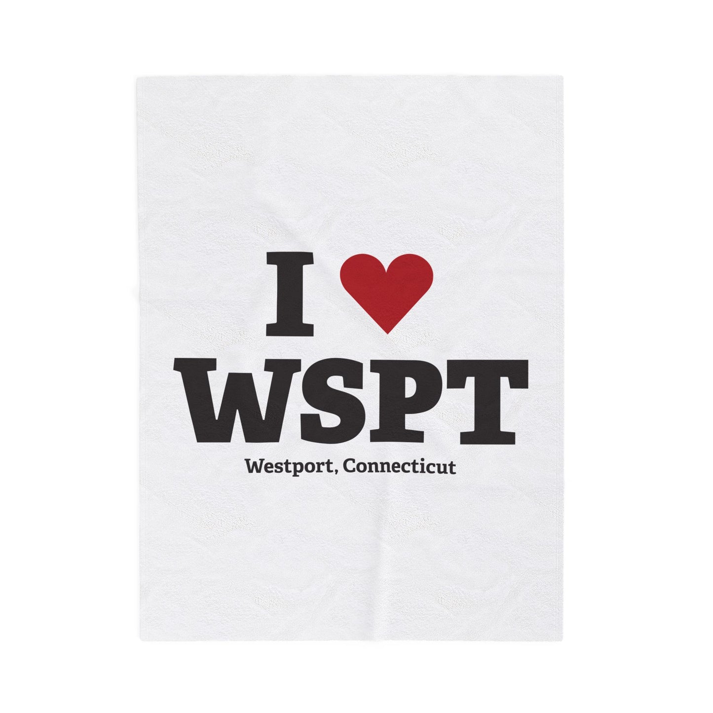 I Heart WSPT Velveteen Plush Blanket