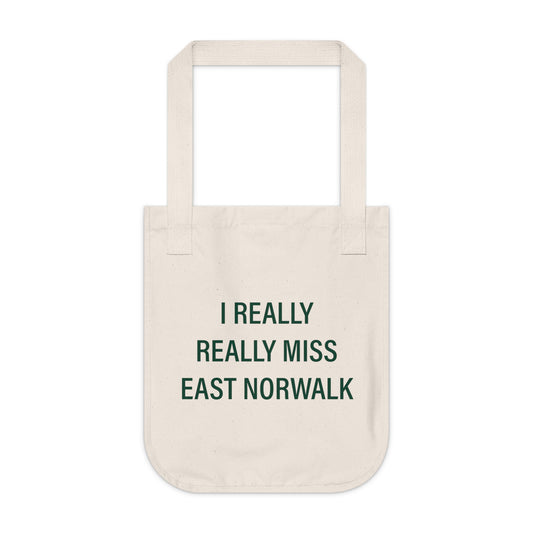 I Really Really Miss East Norwalk Organic Canvas Tote Bag