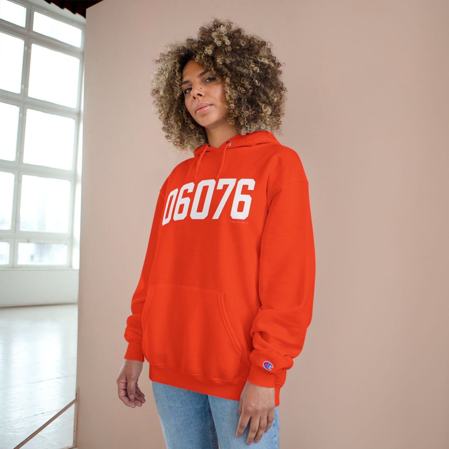 06076 Union CT Zip Code Champion Hoodie