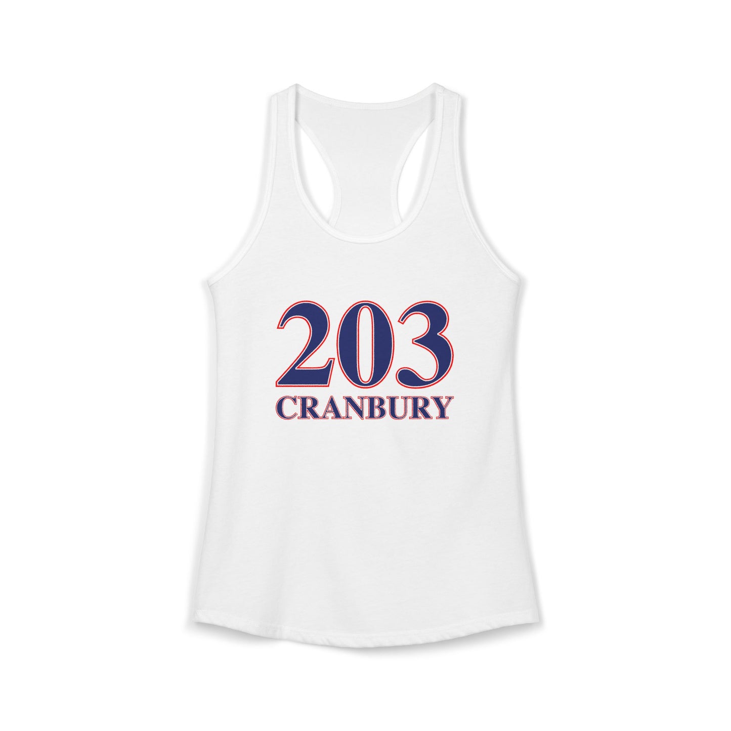 203 Cranbury Red, White & Blue Women's Ideal Racerback Tank Top