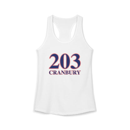 203 Cranbury Red, White & Blue Women's Ideal Racerback Tank Top