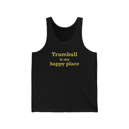 Trumbull Is My Happy Place Unisex Jersey Tank Top