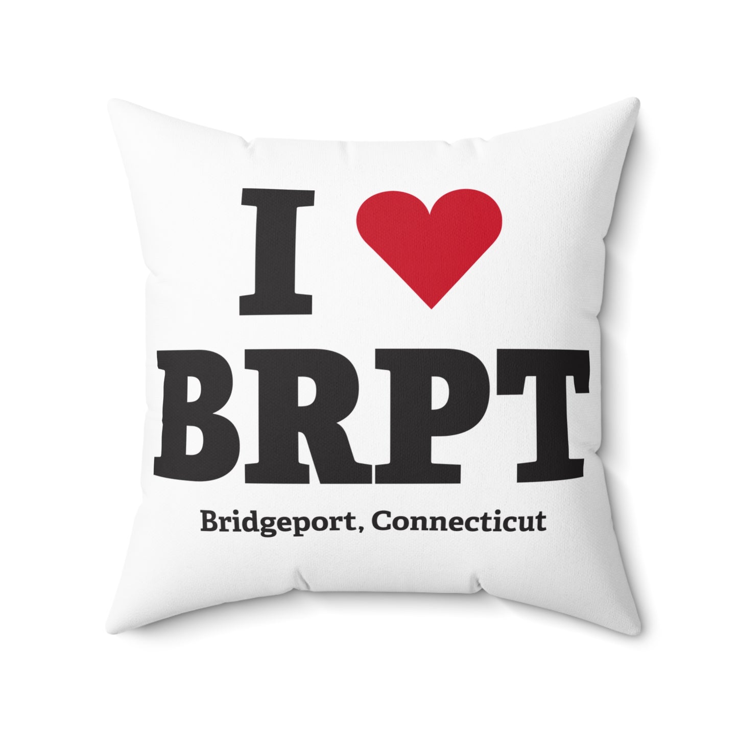 I Heart BRPT Spun Polyester Square Pillow