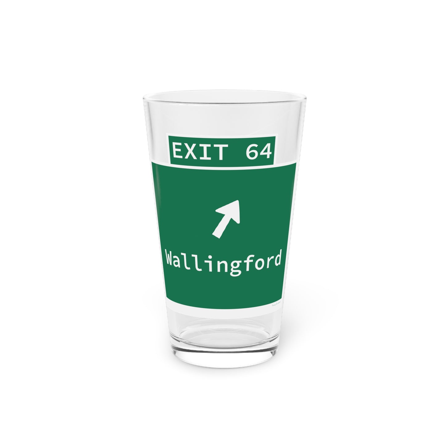 Vintage WCP Exit 64 Sign Pint Glass, 16oz