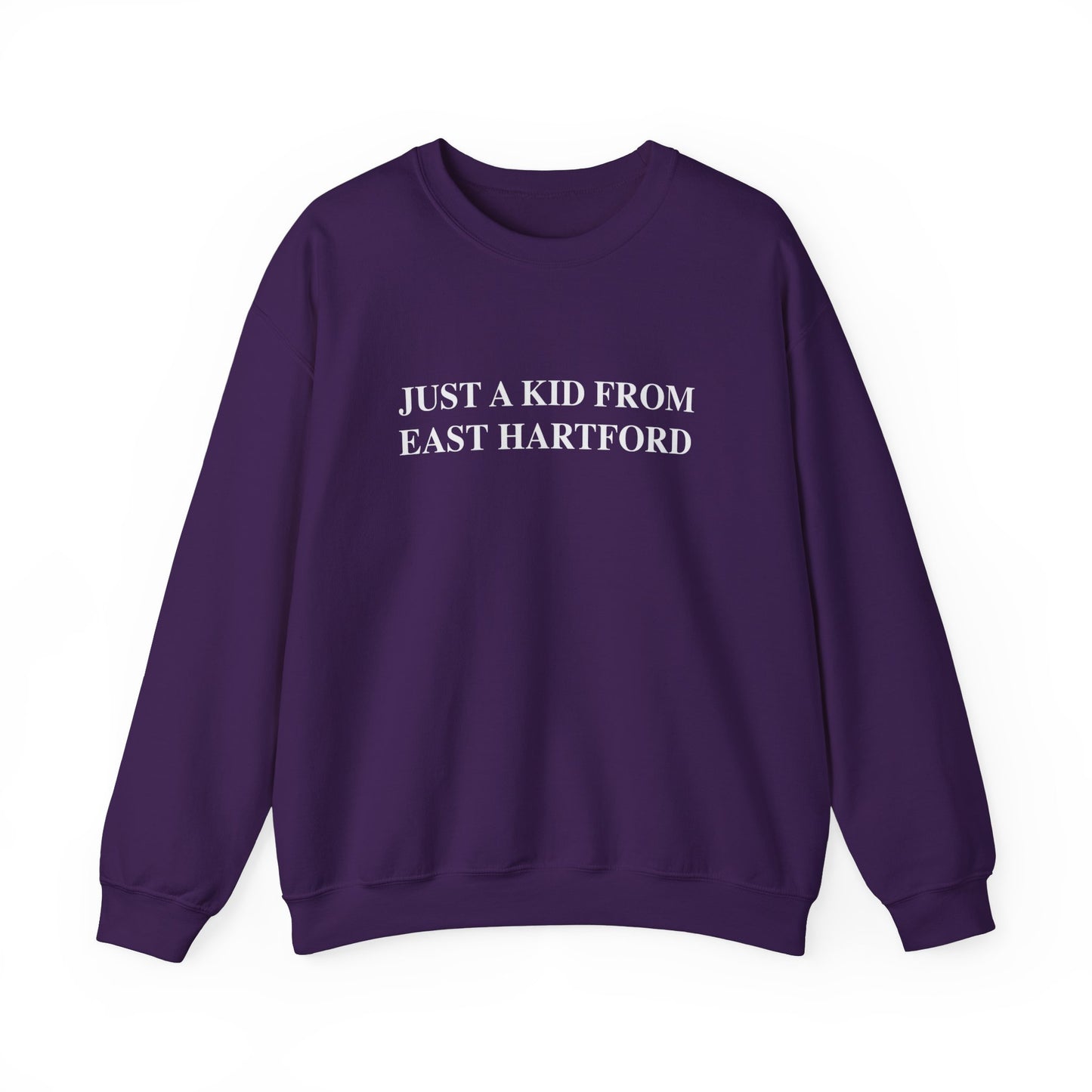 Just a kid from East Hartford Unisex Heavy Blend™ Crewneck Sweatshirt