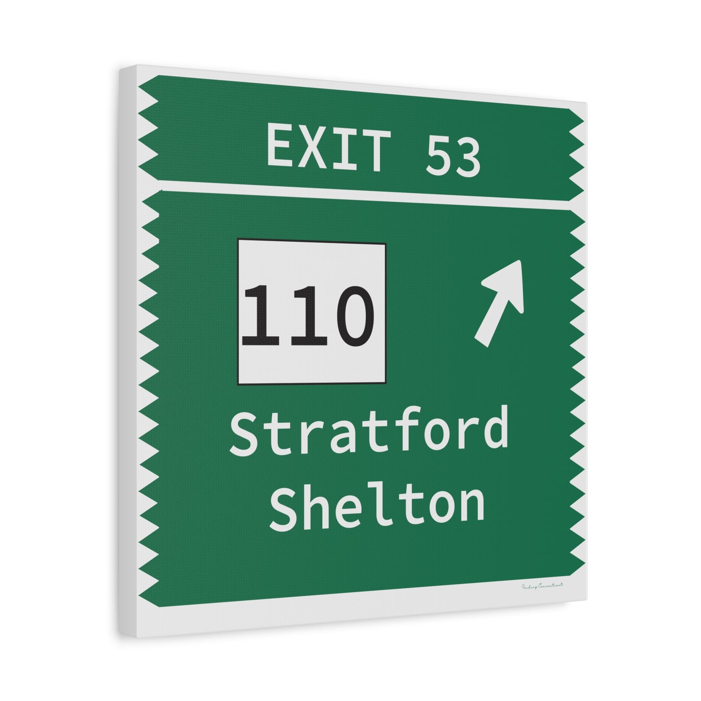 Vintage Merritt Parkway Exit 53 Sign Matte Canvas, Stretched, 1.25"