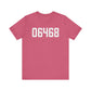 06468 Monroe Connecticut Zip Code Unisex Jersey Short Sleeve T-Shirt