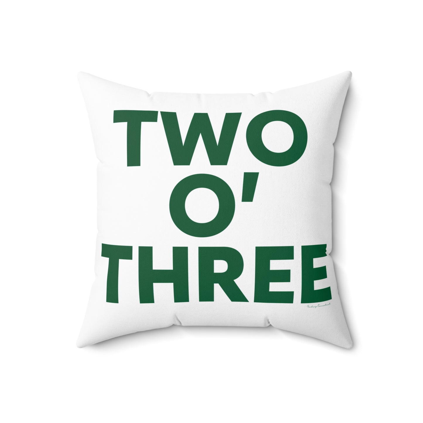 Two O’ Three Spun Polyester Square Pillow Lucky Green – St. Patrick’s Day