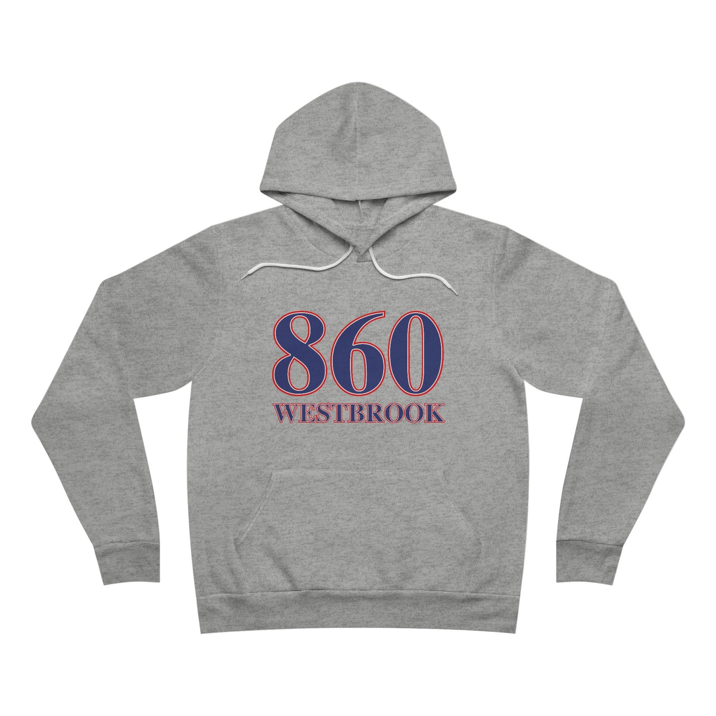 860 Westbrook Red White & Blue Unisex Sponge Fleece Pullover Hoodie