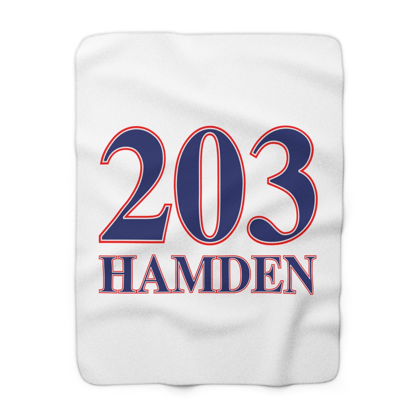 203 Hamden Red White & Blue Sherpa Fleece Blanket