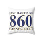 East Hartford 860 Connecticut Polyester Square Pillow