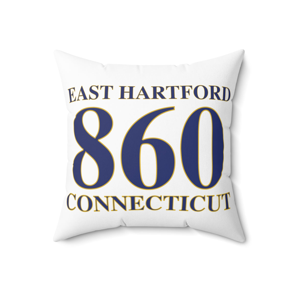 East Hartford 860 Connecticut Polyester Square Pillow