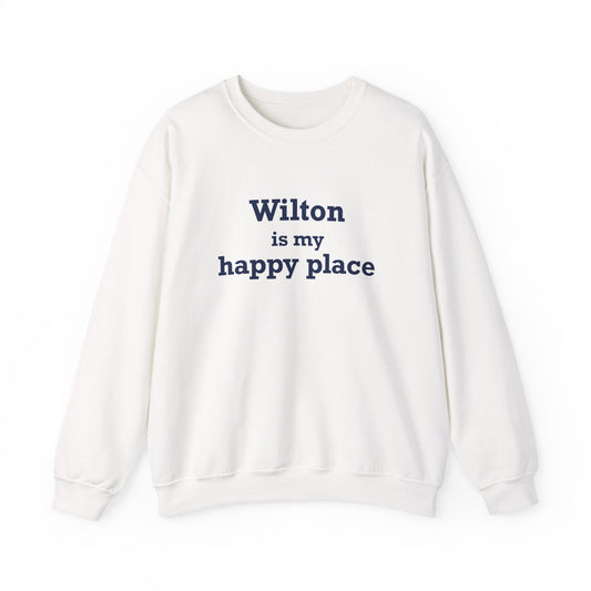 Wilton is my Happy Place Unisex Heavy Blend™ Crewneck Sweatshirt