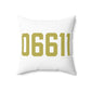06611 Trumbull Connecticut Zip Code Spun Polyester Square Pillow