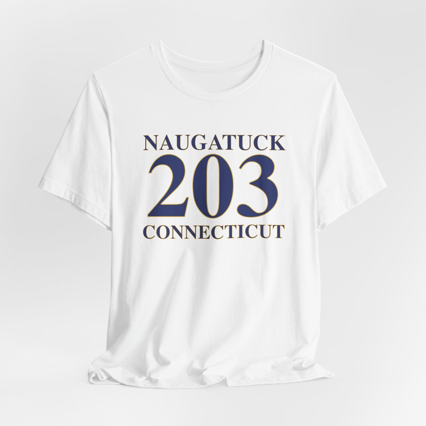 Naugatuck 203 Connecticut Unisex Jersey Short Sleeve Tee