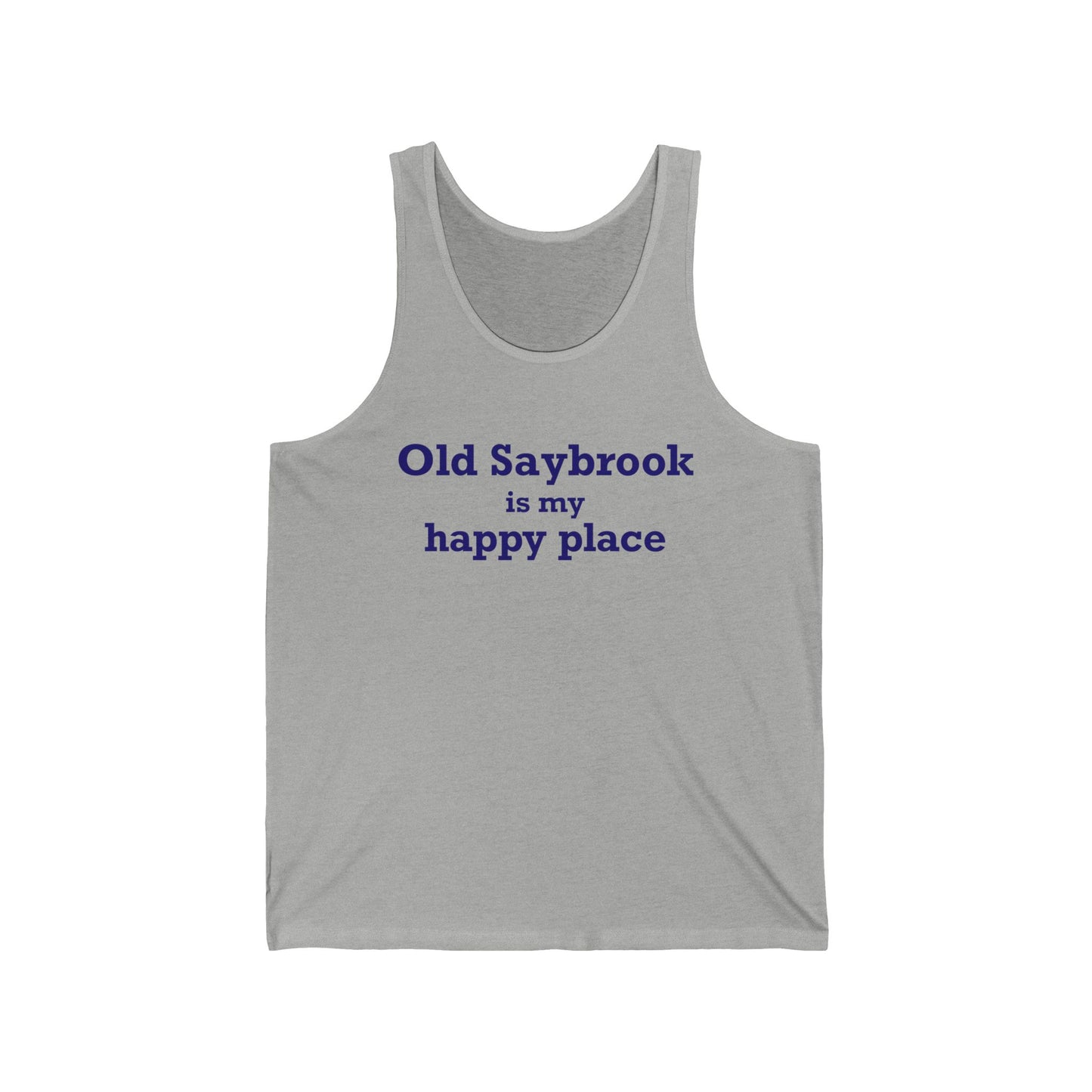 Old Saybrook is My Happy Place Unisex Jersey Tank Top