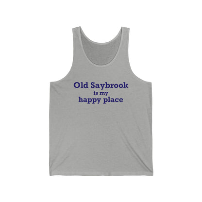 Old Saybrook is My Happy Place Unisex Jersey Tank Top