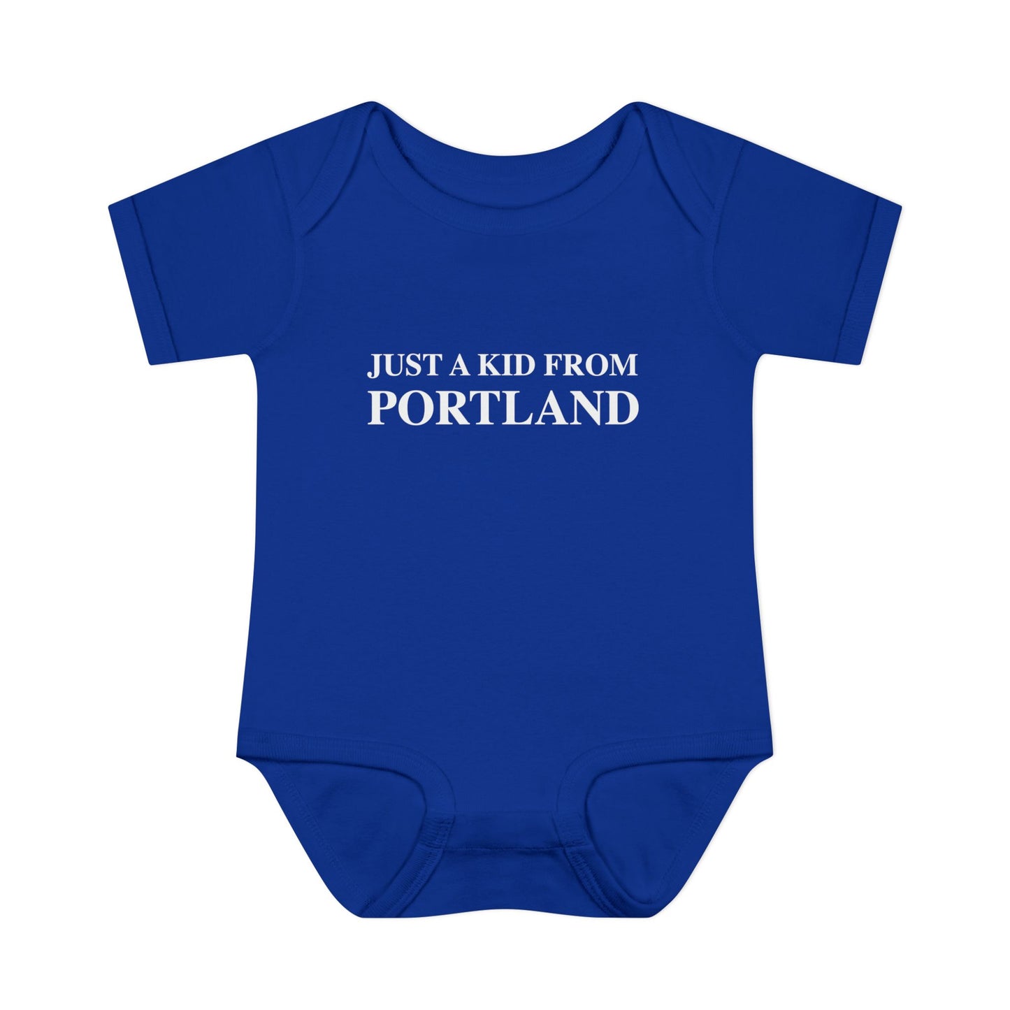 Just a kid from Portland Infant Baby Rib Bodysuit