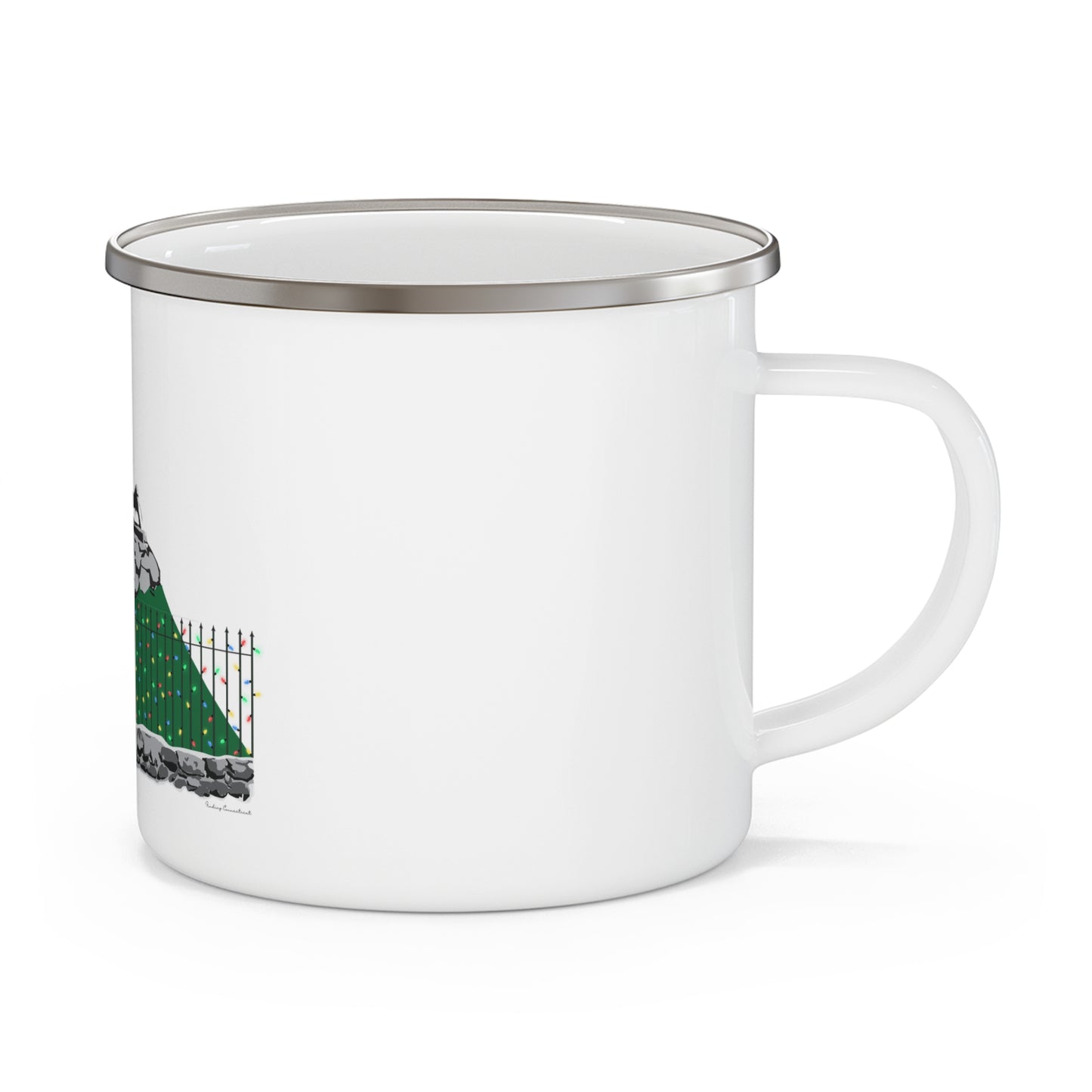 Minuteman Holiday Lights  Enamel Camping Mug