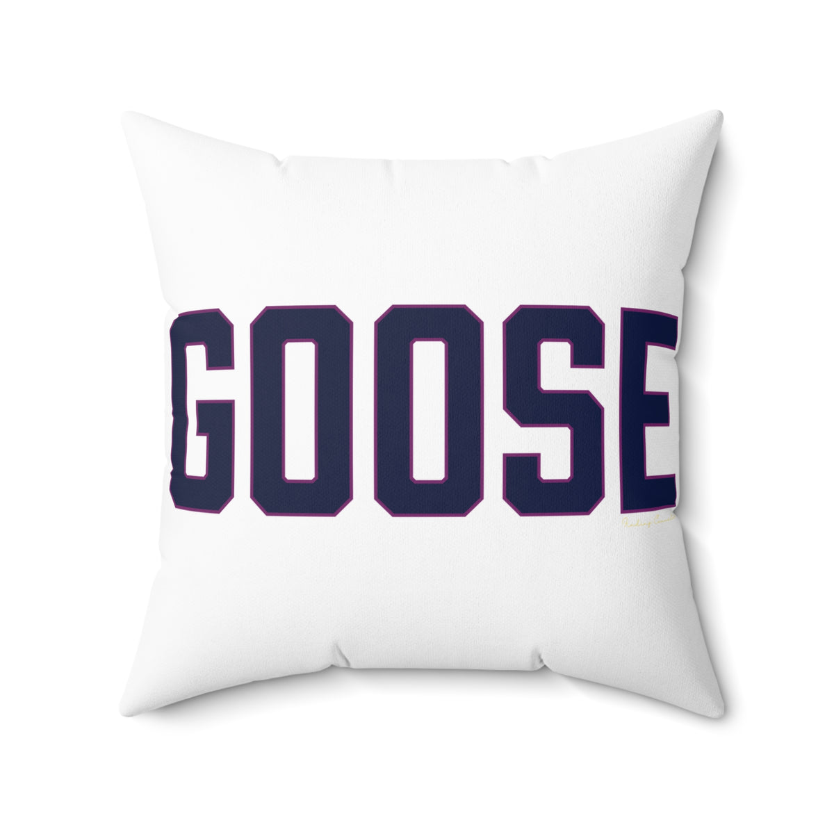 Goose Zip Code Blue & Purple Spun Polyester Square Pillow