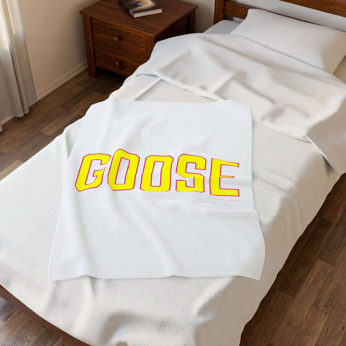 Goose Zip Code Velveteen Plush Blanket
