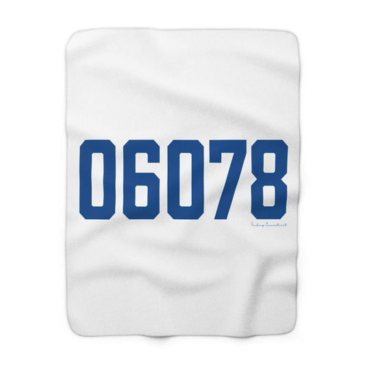 06078 Suffield Connecticut Zip Code Sherpa Fleece Blanket